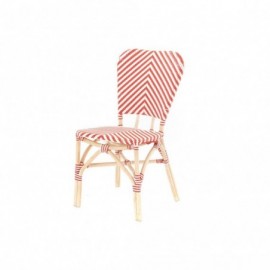 Chaise Bistrot Rouge Blanc...