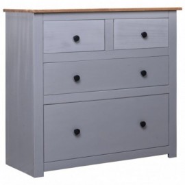 Buffet Gris 80x40x83 cm Pin...