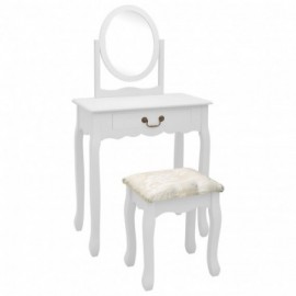 Coiffeuse et tabouret Blanc...