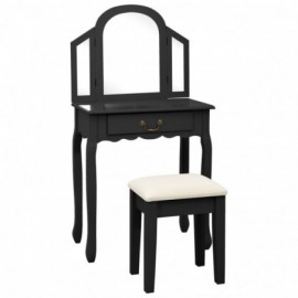 Coiffeuse et tabouret Noir...