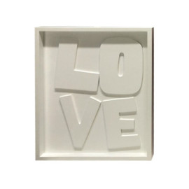 Tableau 3D Love Blanc L32...