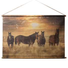 Kakemono Chevaux Sauvag80X120