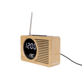 Réveil Retro Radio Bambou