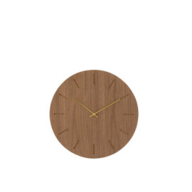 Horloge Rond Mdf Naturel