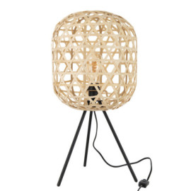 Lampe Trepied Ronde Bambou...