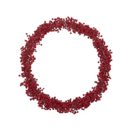 Couronne Hiver Rouge 30cm