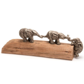 Elephants Sur Bois