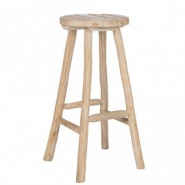 Tabouret de bar rond chene...