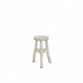 Tabouret ibiza rond en bois...
