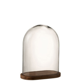 Cloche Ovale Bois/Verre...