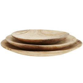 Assiettes Rondes En Bois