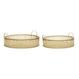 Fawn Plateaux Naturel Set De 2