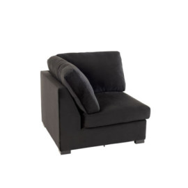 Fauteuil Coin Velours Noir