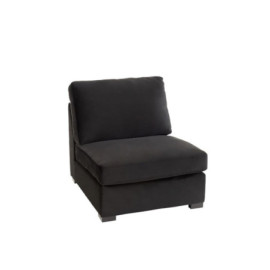 Fauteuil Milieu Velours Noir