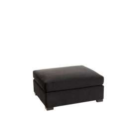 Pouf Velours Noir