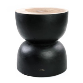 Tabouret Karbun Noir Naturel