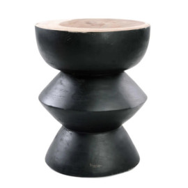 Tabouret Kulun Noir Naturel