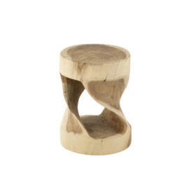 Tabouret Rond Suar Naturel