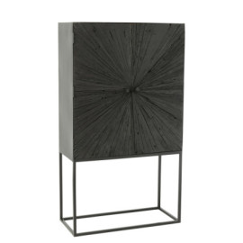 Armoire Shanil Bois/Fer Noir