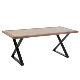 Table Zigzag Bois/Metal...