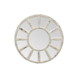 Miroir rond blanc antique