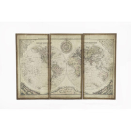 Triptyque Planisphère 80X120