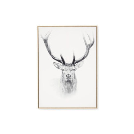 Tableau Tête de Cerf N/B