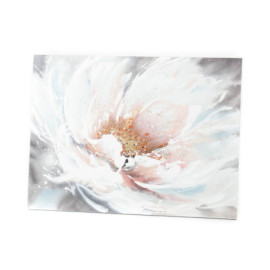 Toile Fleur Blanche 90X120