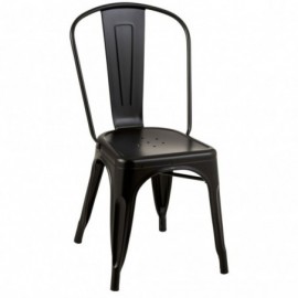 Chaise de table bistrot métal noir