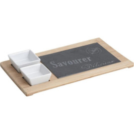 Plateau ardoise et bambou +...